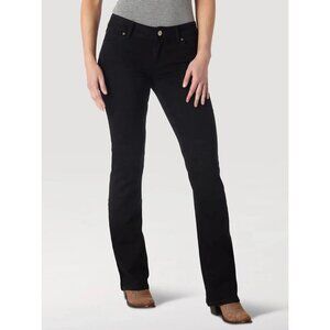 NEW Wrangler Women's 6 Black High-Rise Bootcut Jeans Free-To-Stretch 32" Inseam
